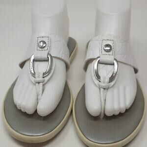 Hogan White and Gray Sandals